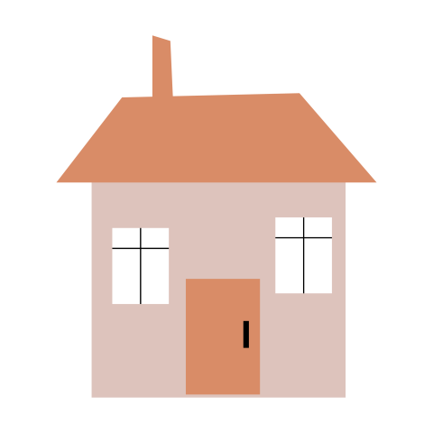 Cute Flat Style House Illustrations PNG Download
