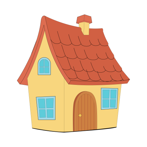 Cartoon house png background
