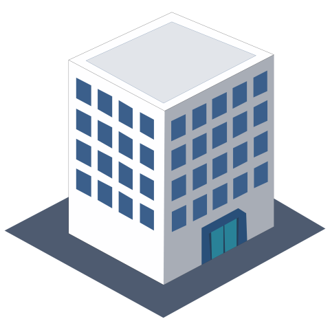 Isometric Corporate Office Block PNG Download
