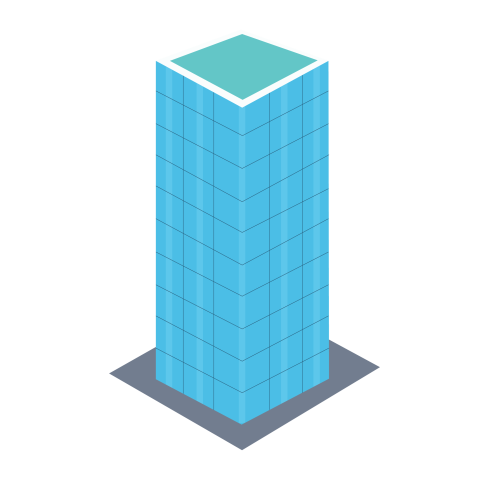 Isometric Glass Skyscraper PNG Free Download