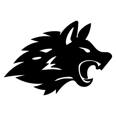 Howling Wolf Silhouette Logo PNG