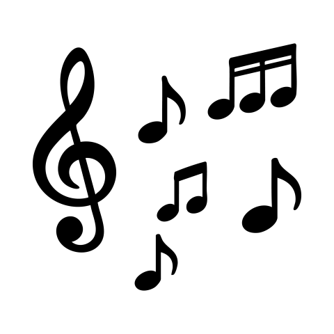 Black Music Notes PNG Transparent Background