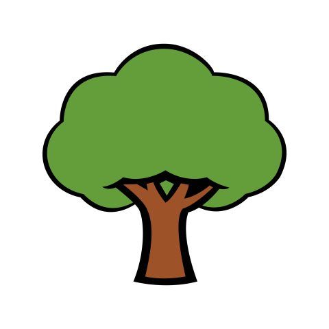 2d cartoon tree png transparent