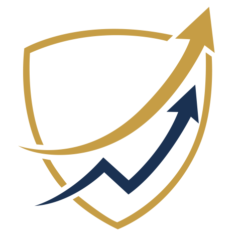 Financial Protection Shield Arrow Logo PNG Transparent