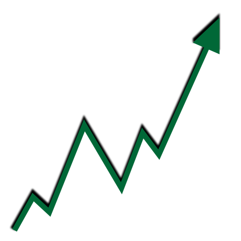 Green Growth Chart Arrow PNG Transparent