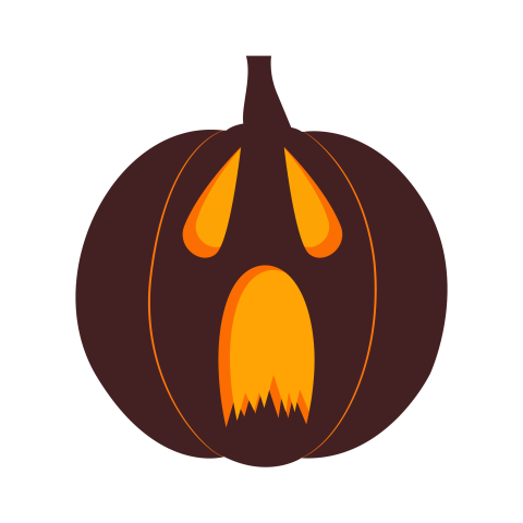 Scary pumpkin transparent background