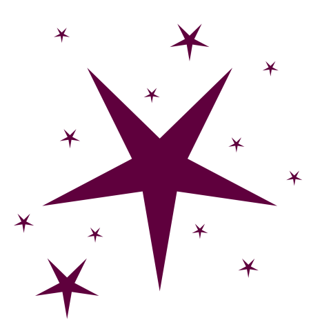 Purple stars cluster PNG transparent background