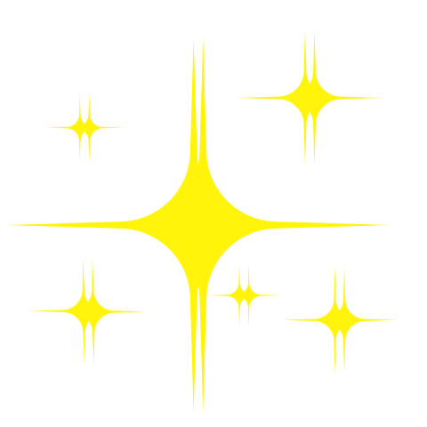 Bright yellow star design element