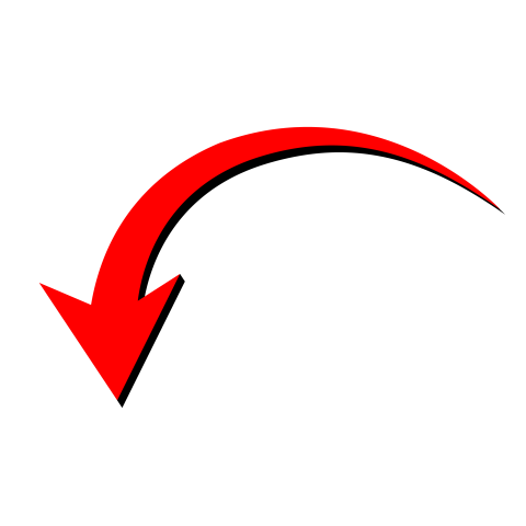 Red curved arrow png transparent background free