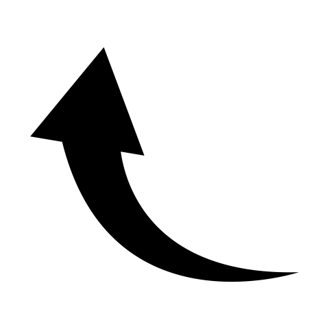 Black curved arrow png background