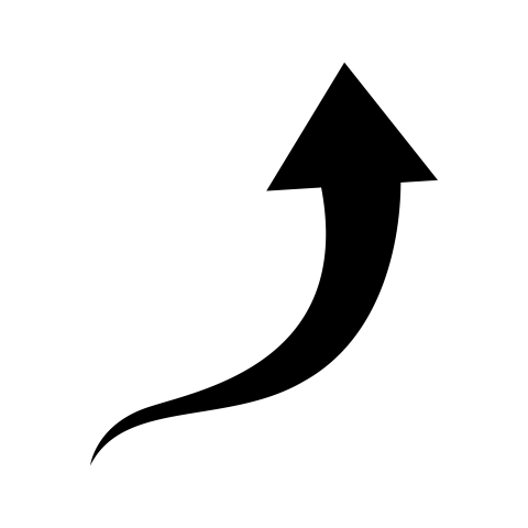 Black curved arrow png download