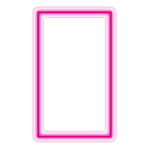 Pink Neon Glow Frame PNG with Gradient Border
