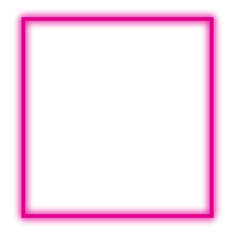 Pink Neon Glow Rectangle Frame PNG Transparent Background