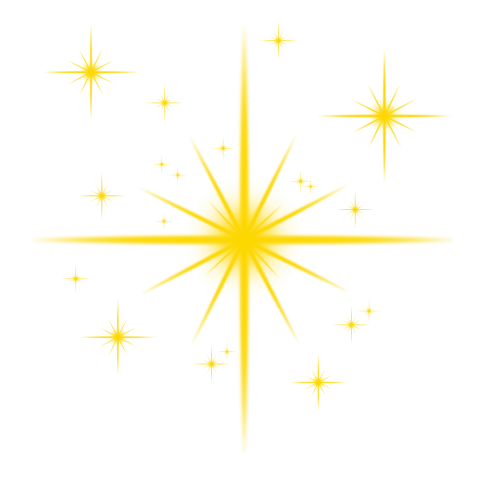 Bright Yellow Starburst Glitter PNG