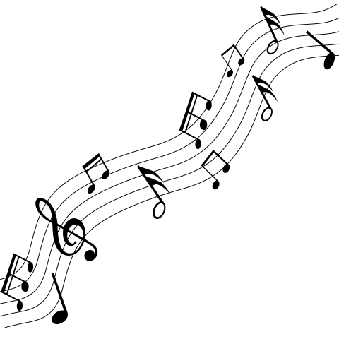 Floating music notes png transparent