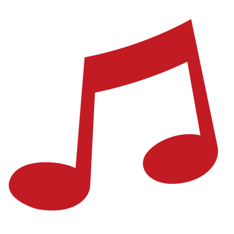 Red music notes png transparent