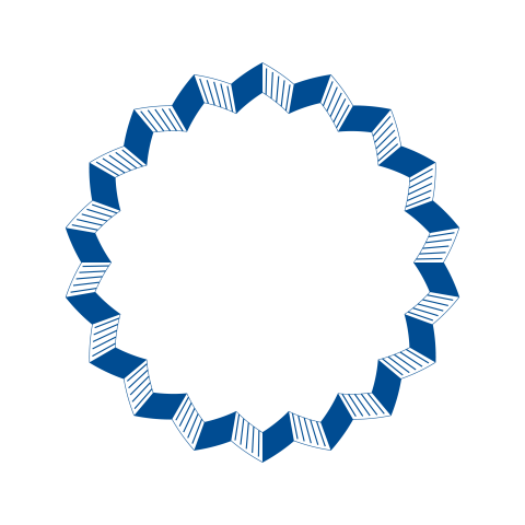 Blue Geometric Circle Frame PNG