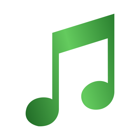 Green music symbol transparent