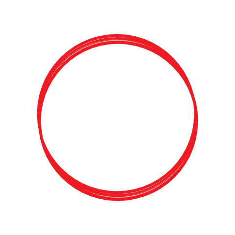 Rough Red Circle Outline PNG