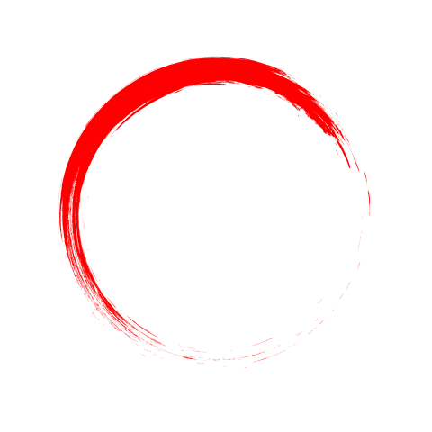 Thick Paint Stroke Red Circle PNG