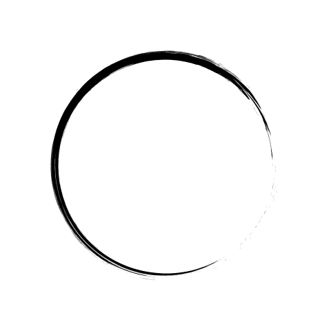 Rough Black Brush Circle PNG