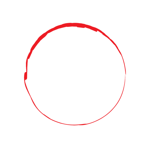Hand drawn circle red png