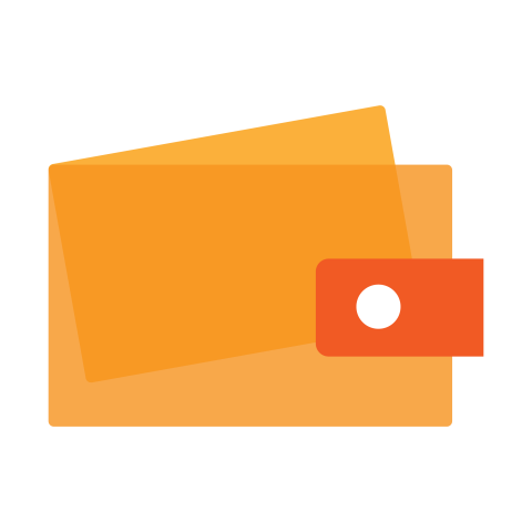Wallet Icon Flat Design PNG