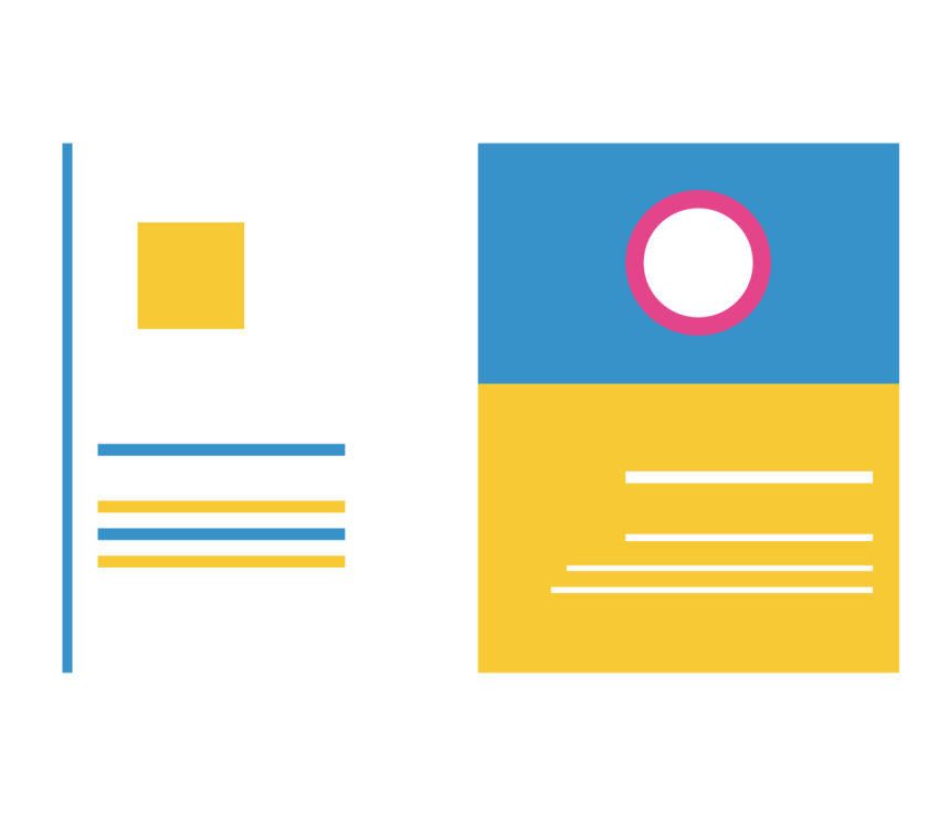 Blue and Yellow Corporate Business Card PNG