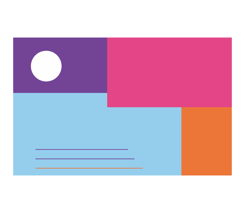 Color Block Creative Business Card PNG