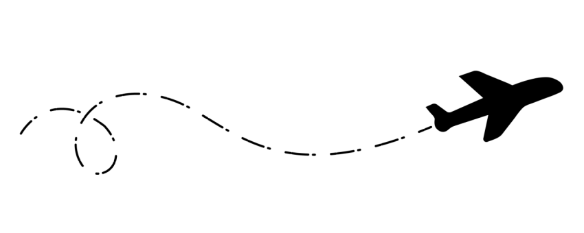 Airplane heart png black and white