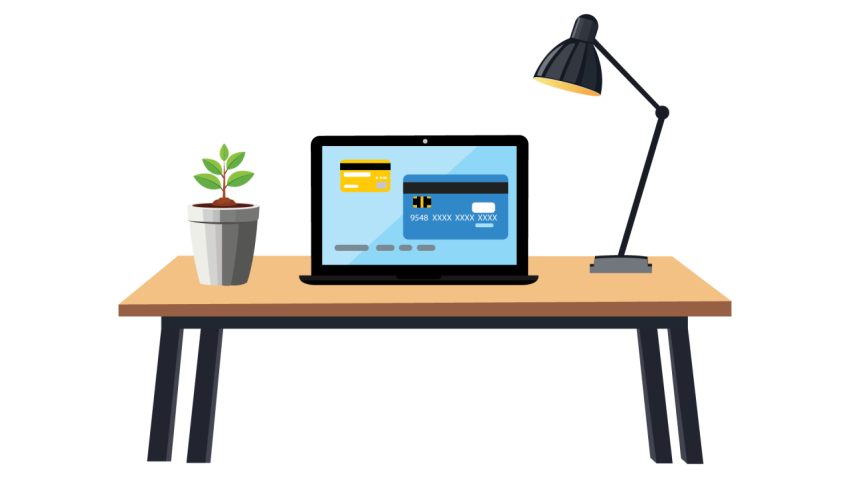 Laptop Work Desk PNG Download