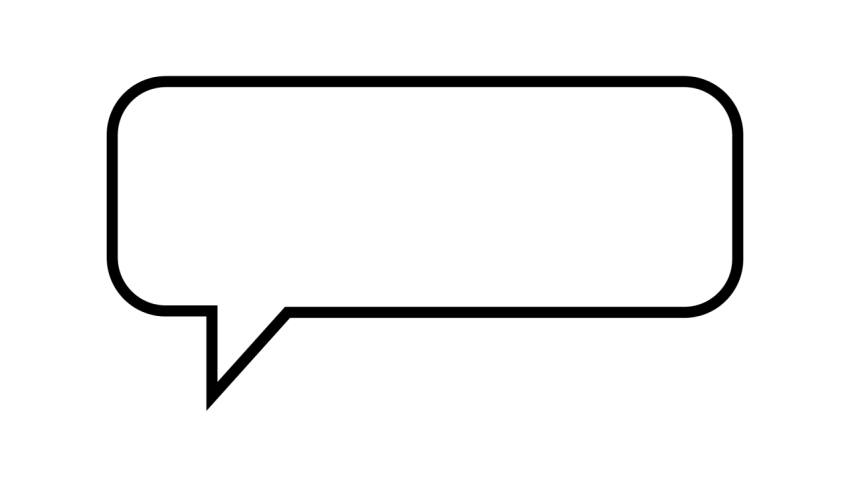 Rectangle Speech Bubble PNG Free