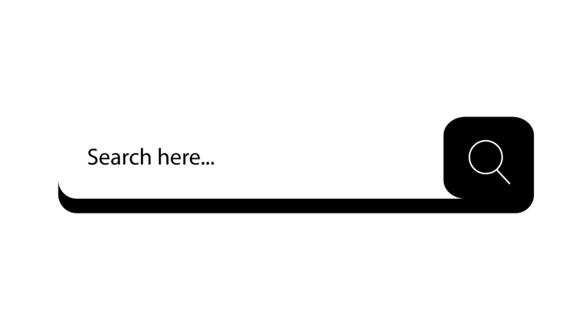 Minimal Black & White Search Bar PNG