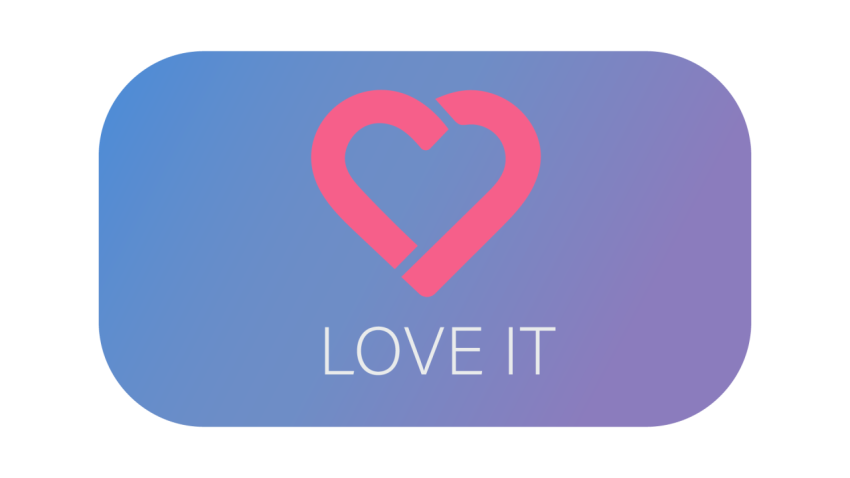 Love It Button PNG with Heart Icon PNG
