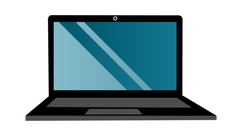 Modern Laptop Flat Illustration PNG Free Download