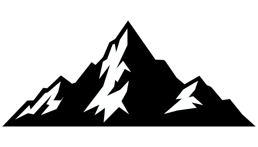 Mountain png black and white