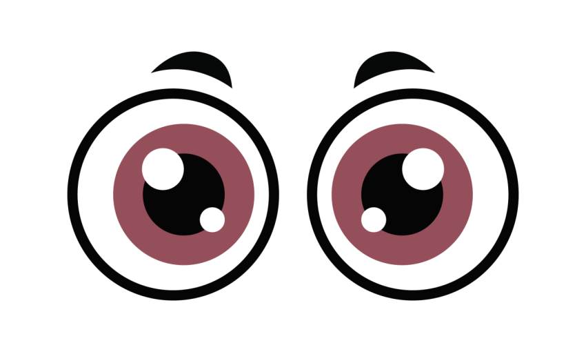 Round Cartoon Eyes PNG