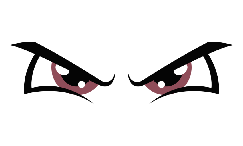 Angry cartoon eyes png transparent