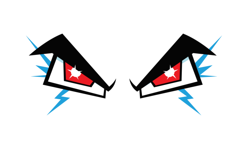 Red Lightning Angry Eyes PNG