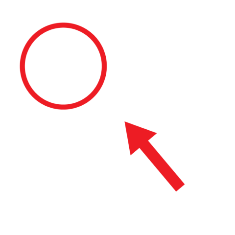 Red circle with arrow pointing png