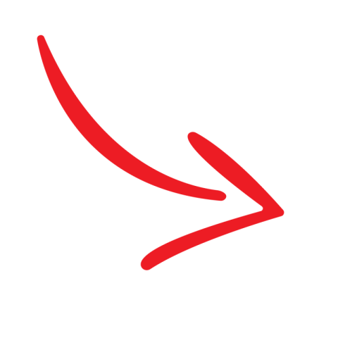 Curved red arrow png