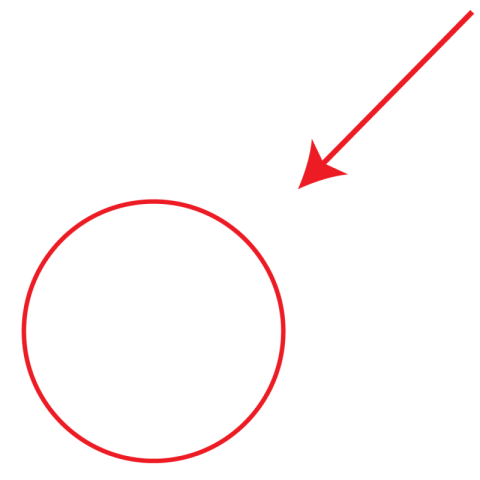 Red circle with arrow