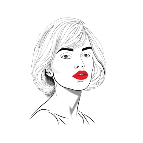 Women Face Drawing