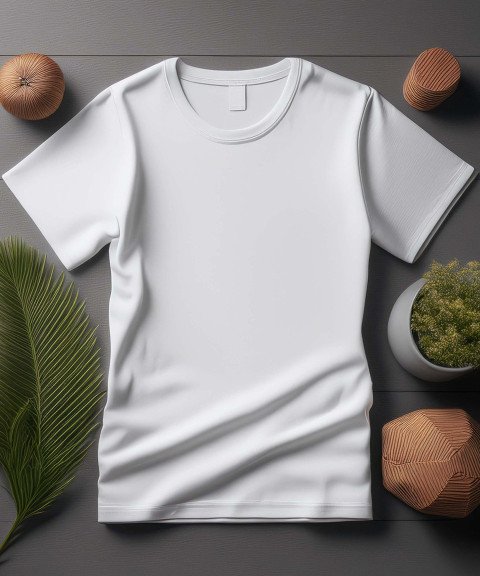 White T Shirt Flat Lay Mockup