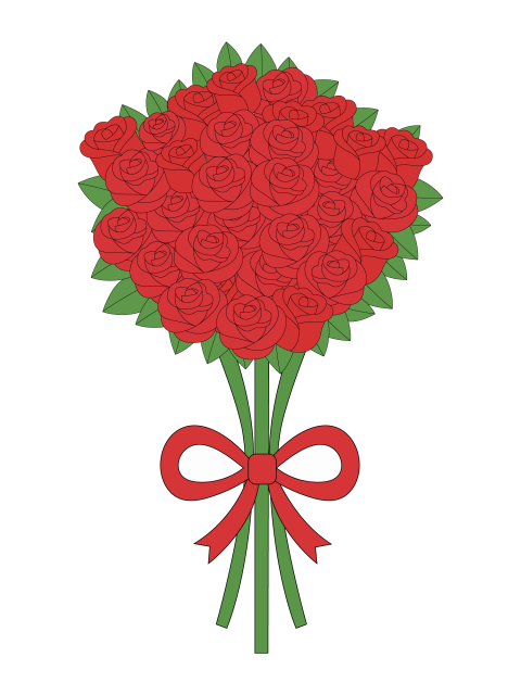 Red roses bouquet png transparent free download