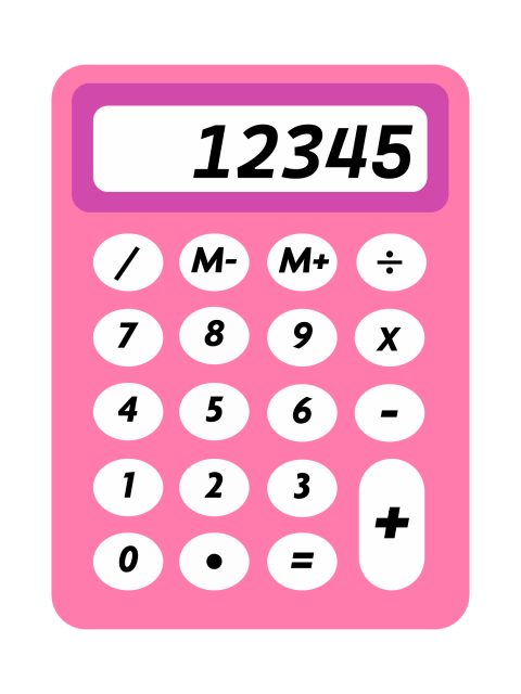 Pink Calculator PNG Icon