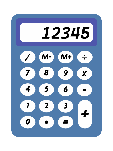 Blue Calculator PNG Vector Free Download
