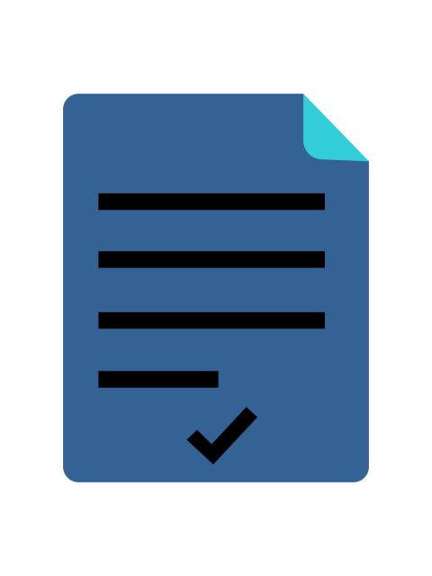 Blue document checklist png icon free download