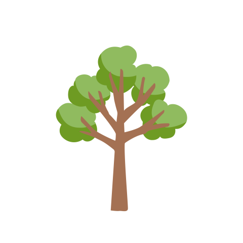 Cartoon tree png transparent background