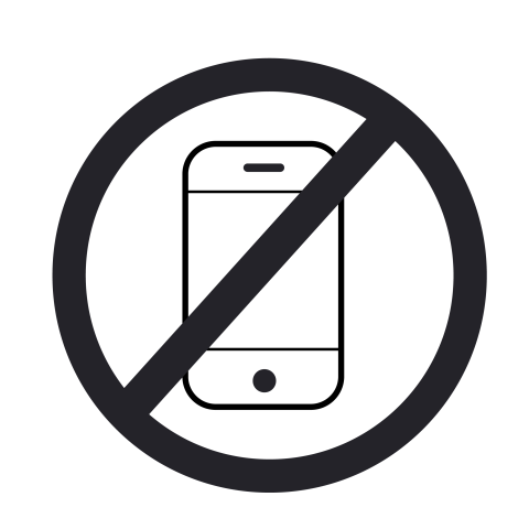 Prohibited cell phone sign png transparent